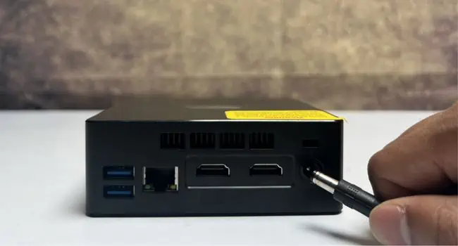 How to Use Monitor Without PC? Detailed Guide 52 connect-power-adapter-to-mini-pc