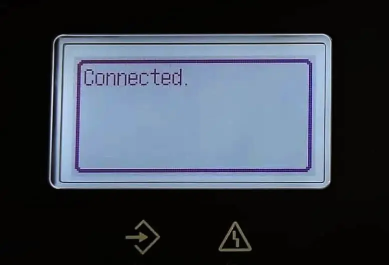 How to Connect Canon Printer to Wi-Fi 12 connected-message-on-the-screen