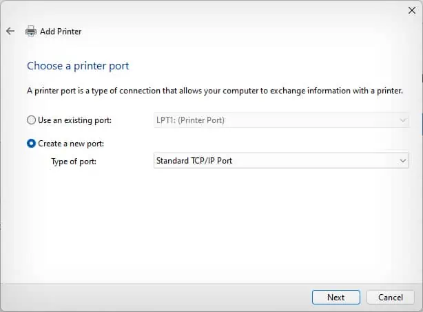 create-standard-tcp-ip-port