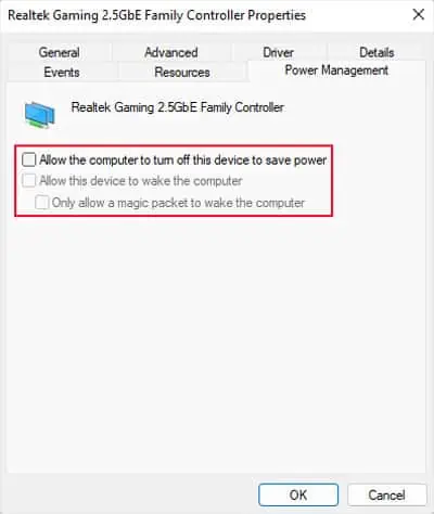 Computer Won't Shut Down? Here're 8 Ways to Fix It 3 disable-power-management-options-ethernet