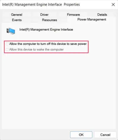Computer Won't Shut Down? Here're 8 Ways to Fix It 4 disable-power-management-options-intel-management-engine-interface