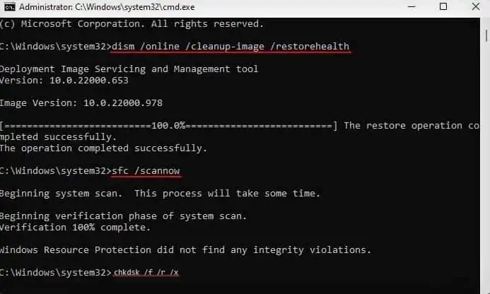 Windows 11 Keeps Freezing? 12 Ways to Fix It 10 dism-sfc-and-chkdsk