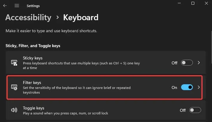 9 Ways to Fix Keyboard Input Lag 10 filter-keys