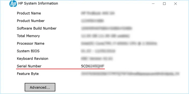 How to Find Serial Number on HP Laptop? 6 Simple Ways 2 hp-system-information-serial-number