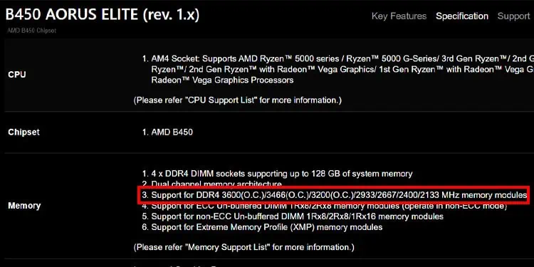 motherboard-specification-memory