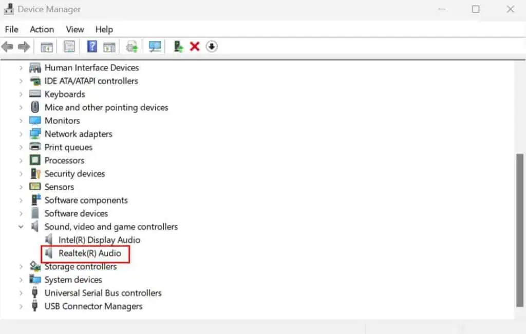 How to Update Sound Drivers on Windows 20 realtek-r-audio-in-device-manager-1024x651