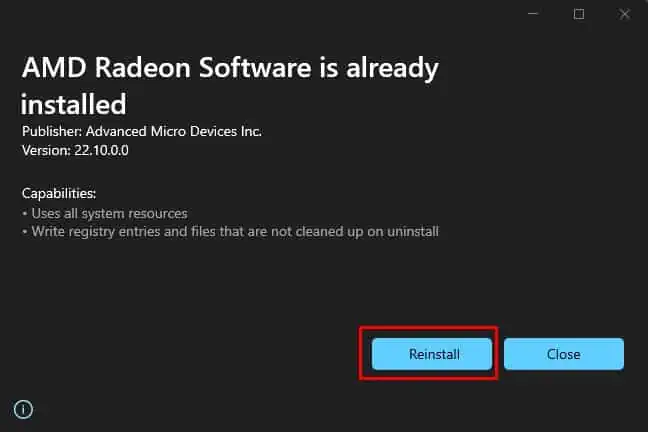 How to Fix AMD Software Not Opening 5 reinstall-amd-radeon-software-amd-not-opening