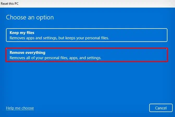 Windows 11 Keeps Freezing? 12 Ways to Fix It 22 reset-this-pc-remove-everything