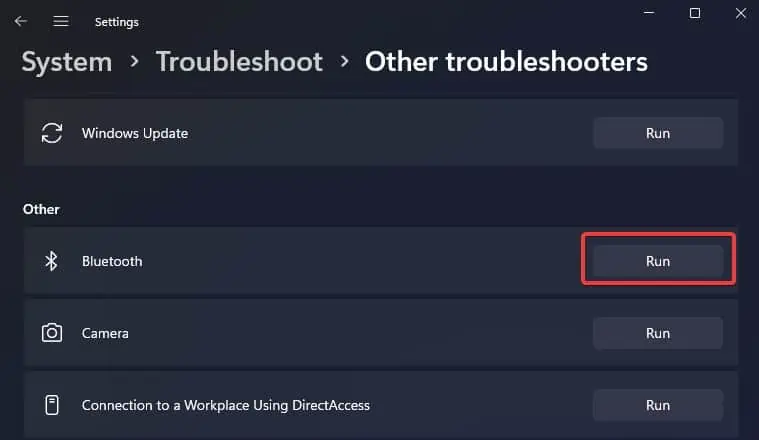 9 Ways to Fix Keyboard Input Lag 6 run-bluetooth-troubleshooter