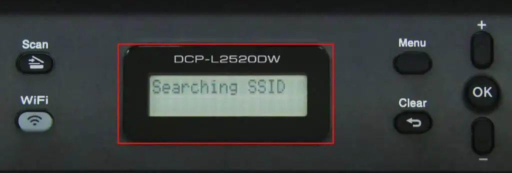 How to Connect Brother Printer to Wi-Fi 15 searching-ssid-on-printer-1024x347