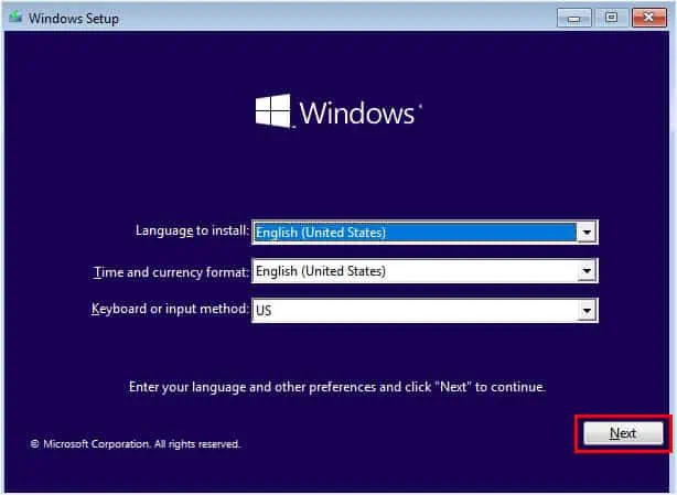 14 Ways to Fix Windows Boot Loop 86 select-language-time-input-method