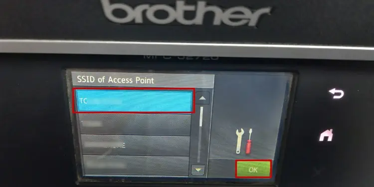 How to Connect Brother Printer to Wi-Fi 4 select-wifi-name-and-click-ok
