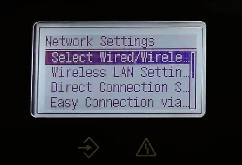 How to Connect Canon Printer to Wi-Fi 3 select-wired-wireless-option