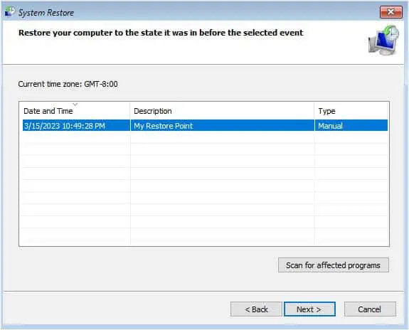 14 Ways to Fix Windows Boot Loop 50 select-your-restore-point