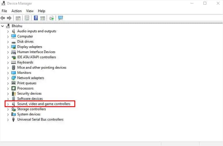 How to Update Sound Drivers on Windows 2 sound-video-and-game-controllers