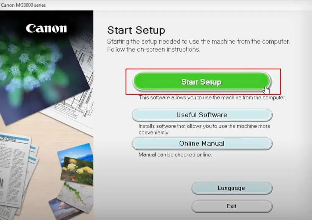 How to Connect Canon Printer to Wi-Fi 30 start-setup-button-1024x722