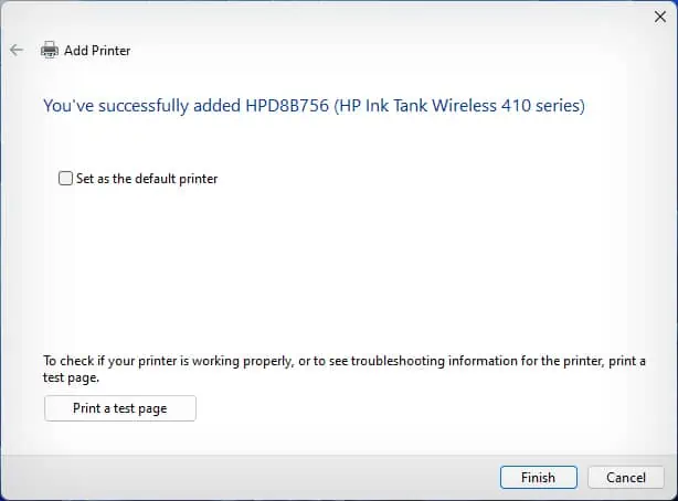 successfully-added-printer