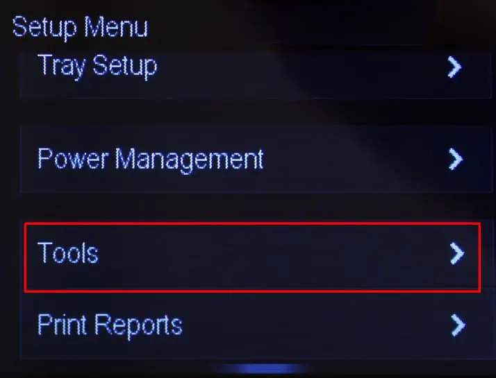 tools-option-on-printer