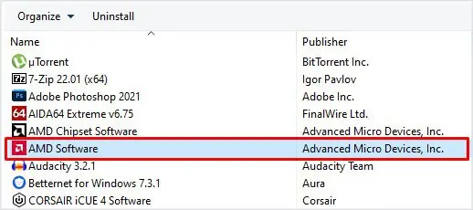 How to Fix AMD Software Not Opening 7 uninstall-amd-software-amd-not-opening