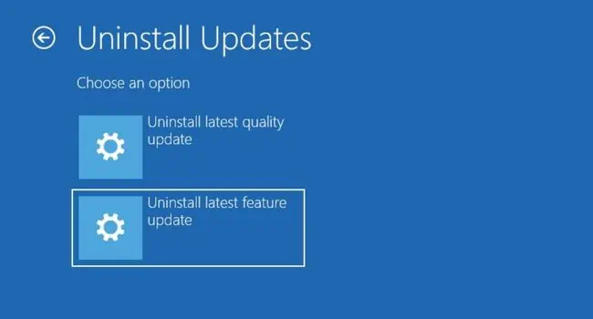 14 Ways to Fix Windows Boot Loop 44 uninstall-latest-feature-update