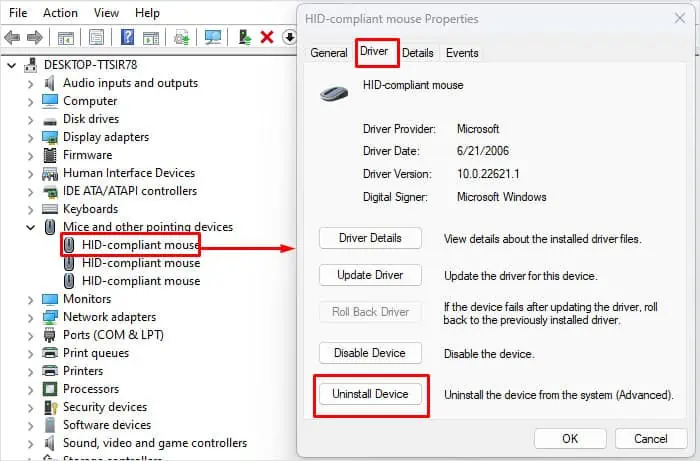 8 Ways to Fix Logitech Mouse Lagging 21 uninstall-mouse-driver-logitech-mouse-not-working