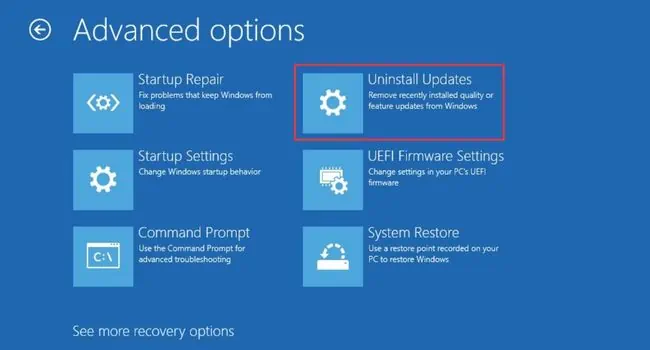 14 Ways to Fix Windows Boot Loop 37 uninstall-updates-in-advanced-options