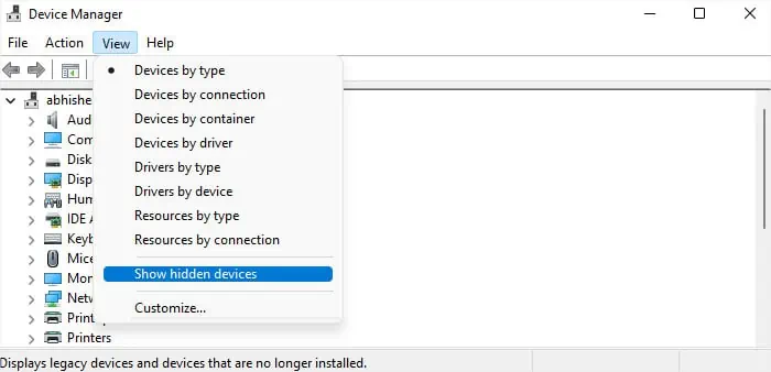 8 Ways to Fix Backspace Key Not Working 3 view-show-hidden-devices-device-manager