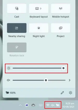7 Ways to Adjust Brightness on Laptop 2 action-centre-brightness-control