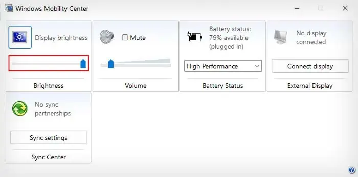 7 Ways to Adjust Brightness on Laptop 6 adjust-brightness-from-windows-mobility-center