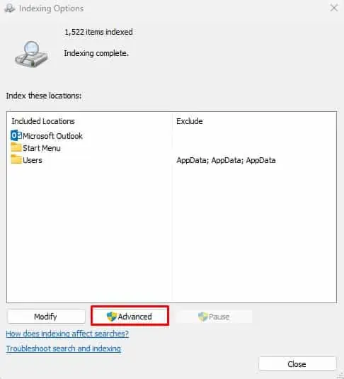 advanced-indexing-option