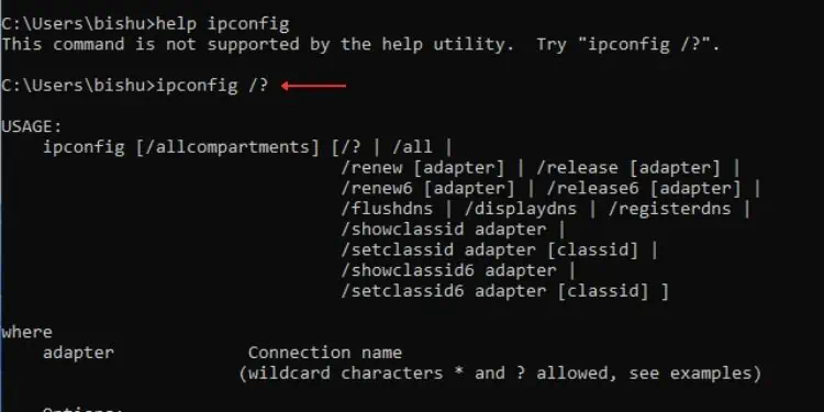 alternative-help-command