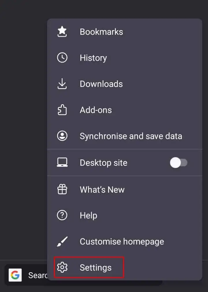 android-firefox-setting