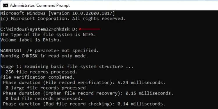 chkdsk