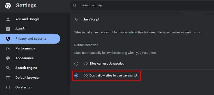 chrome-dont-allow-sites-to-use-javascript