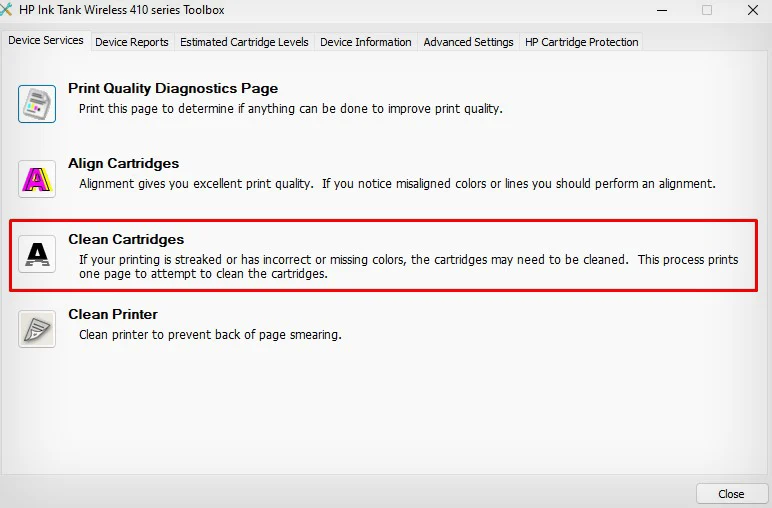How to Clean a Printer (Complete Guide) 30 clean-cartridges-on-hp-printer-assistant