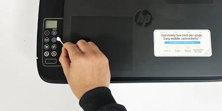 How to Clean a Printer (Complete Guide) 8 cleaning-the-buttons-of-printer