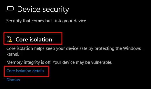 4 Ways to Fix Memory Integrity is Off on Windows 11 3 core-isolation-detail-memory-integrity-is-off