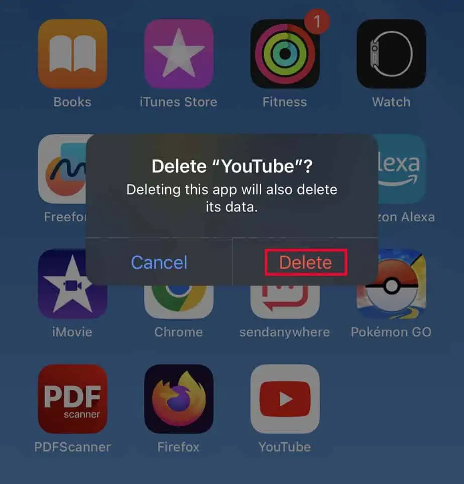YouTube App Not Working? How to Fix It 10 delete-youtube-ios