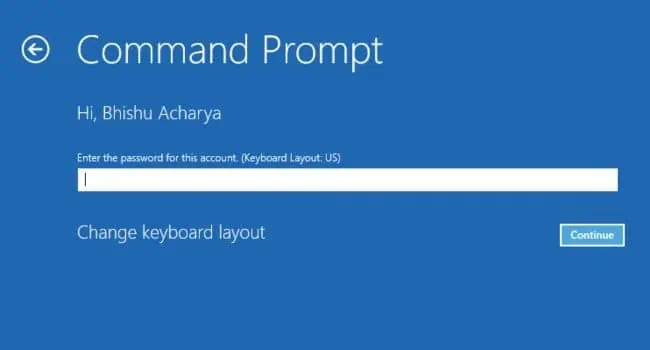 How to Fix Inaccessible Boot Device? 18 Possible Ways 7 enter-password-to-access-command-prompt-in-windows-re
