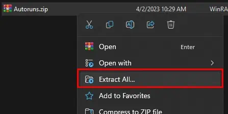 How to Stop Apps From Opening on Startup 10 extract-autoruns-compressed-folder