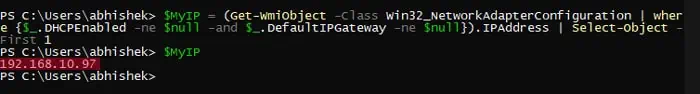 get-wmi-object-win32-networkadapterconfiguration-where-object-ipaddress-variable