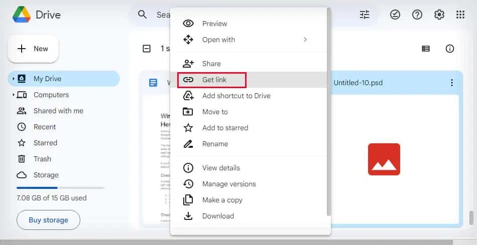 How to Send Large Files via Email? 3 Easy Ways 7 google-drive-get-link-2