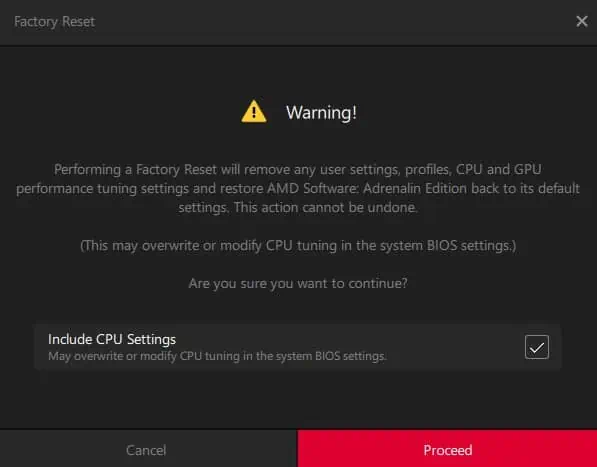 Fix: Ryzen Master Driver Not Installed Properly 15 include-cpu-settings-factory-reset