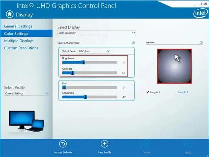 7 Ways to Adjust Brightness on Laptop 7 intel-graphics-control-panel-brightness-control