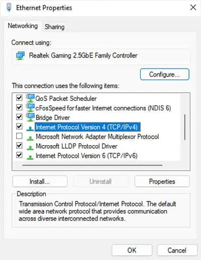 Fix: My Computer Won’t Connect to the Internet But Others Will 4 internet-protocol-version-4-ethernet-network-properties
