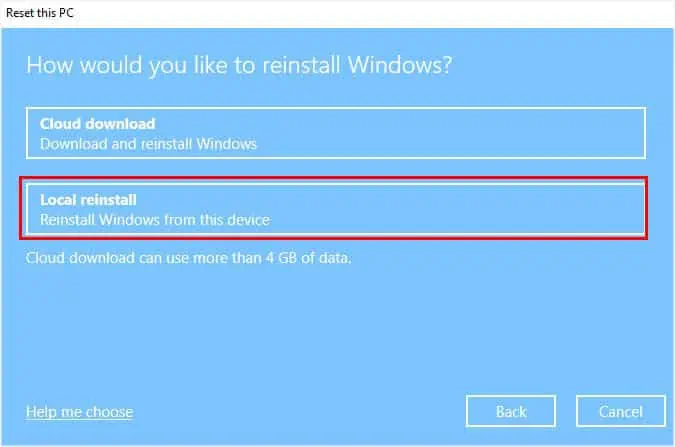 local-reinstall