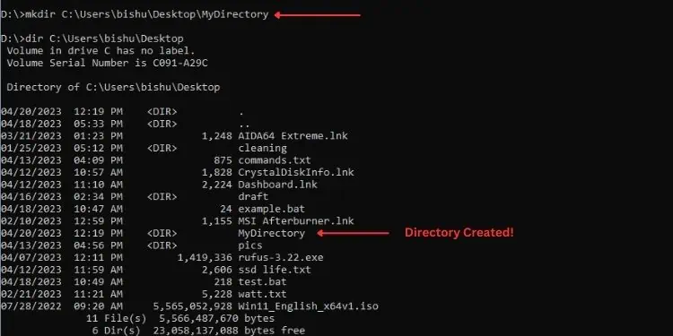 mkdir-outside-present-directory