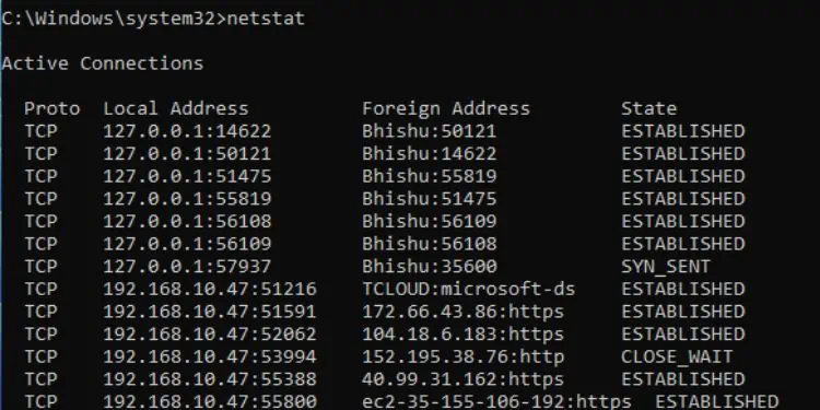netstat
