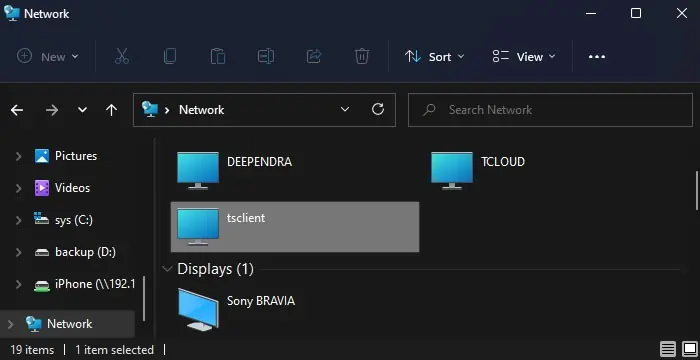 network-tsclient-file-explorer