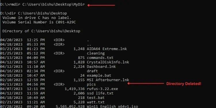 rmdir-outside-directory